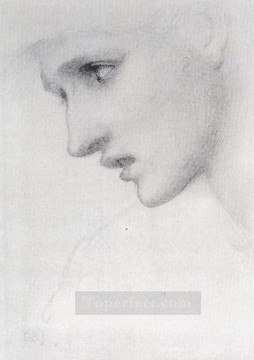 Perfil del prerrafaelita izquierdo Sir Edward Burne Jones Pinturas al óleo